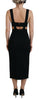 Dolce & Gabbana Elegant Black Midi Sheath Dress