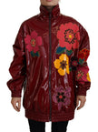 Dolce & Gabbana Maroon Floral Luxe Jacket