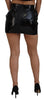 Dolce & Gabbana Elegant High Waist Mini Skirt in Shiny Black