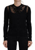Dolce & Gabbana Elegant Black Floral Lace Cardigan Sweater