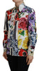 Dolce & Gabbana Elegant Floral Cotton Long Sleeve Top