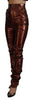 Dolce & Gabbana High Waist Skinny Jeans in Metallic Bronze