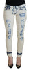 Acht Chic Low Waist Tattered Skinny Jeans