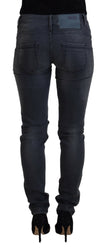 Acht Chic Gray Low Waist Skinny Jeans