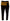 Dolce & Gabbana Elegant Black Tapered Trousers with Yellow Accent