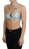 Dolce & Gabbana Silver Shimmer Bustier Top