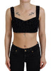 Dolce & Gabbana Elegant Black Cotton Blend Bustier Corset Top