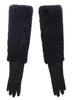 Dolce & Gabbana Elegant Elbow-Length Beaver Fur Gloves