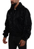 Dolce & Gabbana Elegant Black Bomber Hooded Jacket