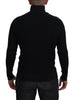 Dolce & Gabbana Elegant Silk Blend Black Pullover Sweater