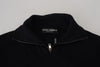 Dolce & Gabbana Elegant Silk Blend Black Pullover Sweater