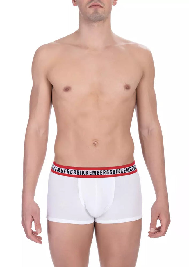 Bikkembergs White Cotton Men's Trunk Underwear Pack