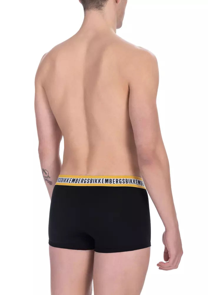 Bikkembergs Black Cotton Men's Trunk Underwear Twin Pack