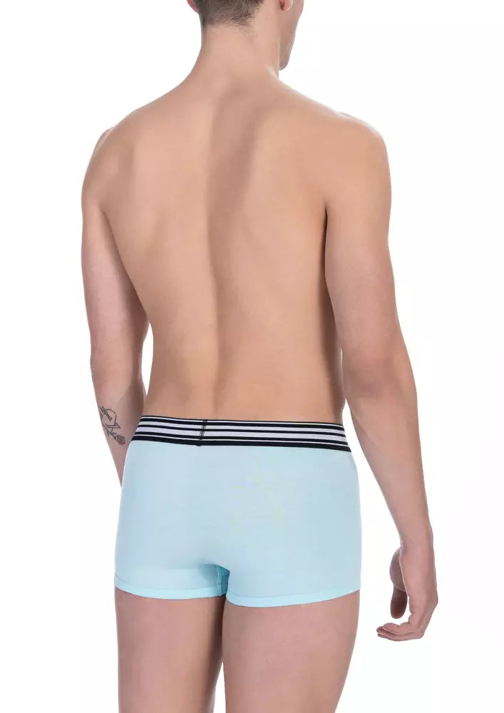 Bikkembergs Light Blue Cotton Men Trunk Boxer Pack