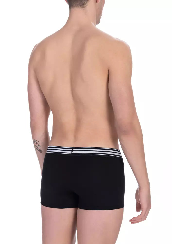 Bikkembergs Black Cotton Men Underwear Trunk Twin Pack