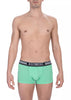 Bikkembergs Green Cotton Men Underwear Trunk Twin Pack