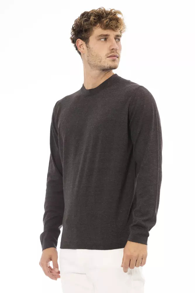 Alpha Studio Brown Cashmere Men's Sweater