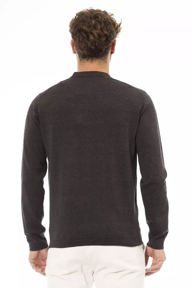Alpha Studio Brown Cashmere Men's Sweater