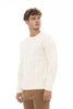 Alpha Studio Beige Wool Men Sweater
