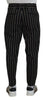 Dolce & Gabbana Elegant Striped Chino Tapered Pants