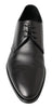 Dolce & Gabbana Classic Black Leather Derby Shoes