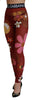 Dolce & Gabbana Floral Red High Waist Leggings