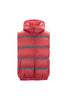 Elegant Red Versace Logo Vest with Detachable Hood