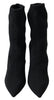 Dolce & Gabbana Elegant Black Viscose Mid-Calf Boots