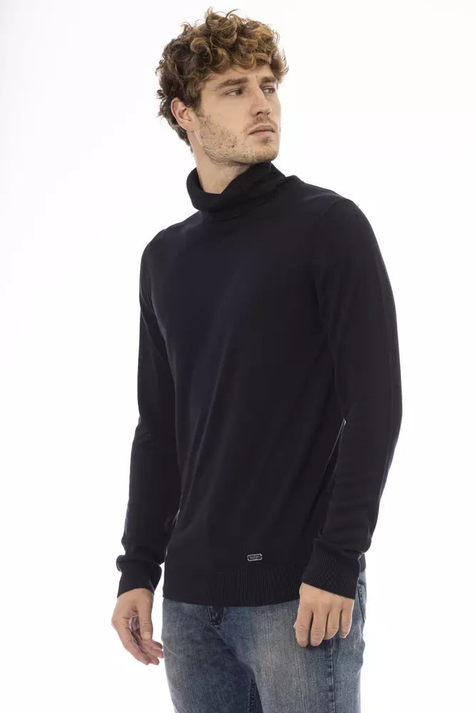 Baldinini Trend Blue Cashmere Men Sweater