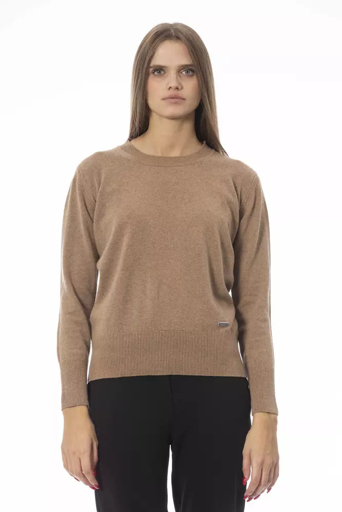 Baldinini Trend Beige Cashmere Women Sweater