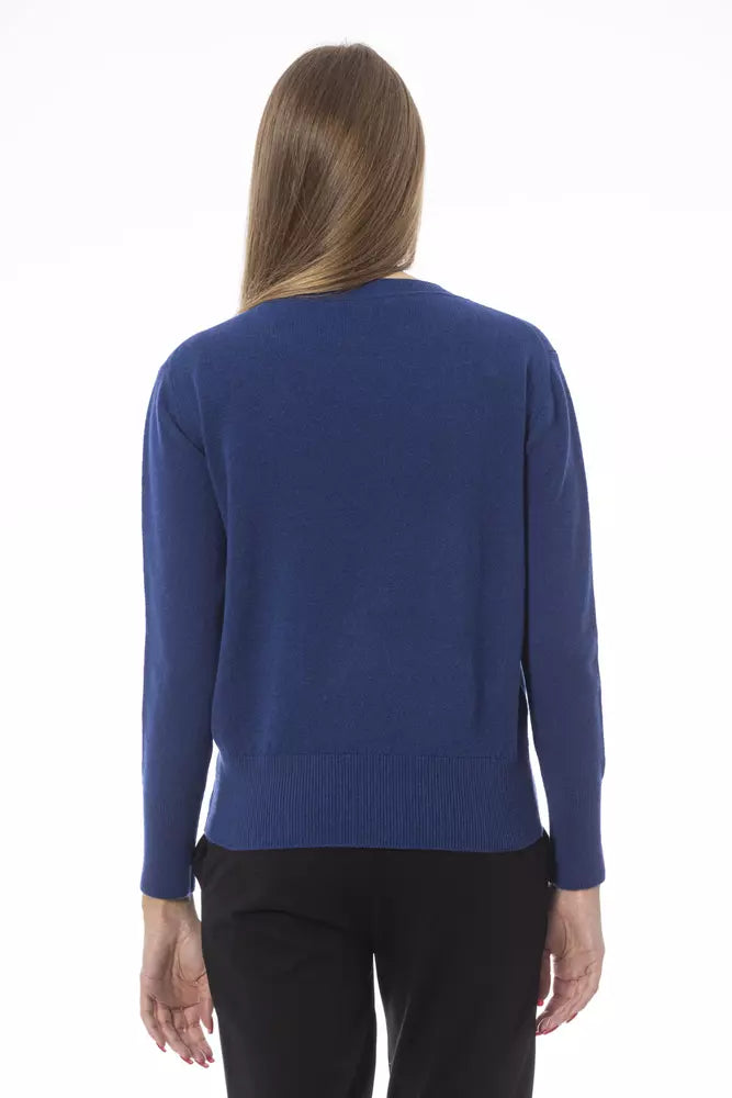 Baldinini Trend Blue Wool Women's Sweater