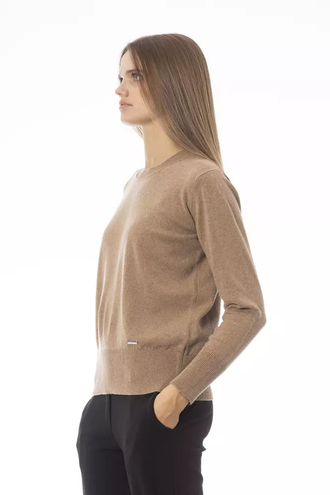 Baldinini Trend Beige Cashmere Women Sweater
