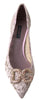 Dolce & Gabbana Elegant Pink Crystal Embellished Heels