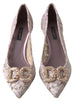 Dolce & Gabbana Elegant Pink Crystal Embellished Heels