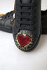 Dolce & Gabbana Elegant Portofino Leather Sneakers - Black Multicolor
