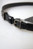 Dolce & Gabbana Elegant Black Leather Belt - Metal Buckle Closure