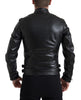Dolce & Gabbana Sleek Black Leather Biker Jacket