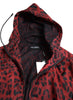 Dolce & Gabbana Red Leopard Hooded Bomber Jacket