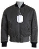 MM6 Maison Margiela Elegant Gray Bomber Jacket Full Zip Closure