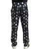 Dolce & Gabbana Elegant Silk Joggers with Religious Print
