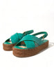 Dolce & Gabbana Elegant Green Espadrille Platform Sandals