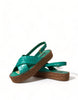 Dolce & Gabbana Elegant Green Espadrille Platform Sandals