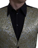 Dolce & Gabbana Elegant Gold Silk Formal Vest