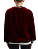 Dolce & Gabbana Elegant Bordeaux Silk-Blend Sweater