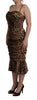 Dolce & Gabbana Elegant Leopard Print Cady Dress