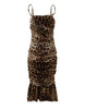 Dolce & Gabbana Elegant Leopard Print Cady Dress