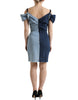 Dolce & Gabbana Elegant Two-Tone Blue Sheath Dress