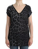 Cavalli Sultry Leopard V-Neck Modal Top
