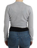 Cavalli Cropped Virgin Wool Cardigan in Chic Gray