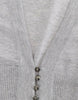 Cavalli Cropped Virgin Wool Cardigan in Chic Gray